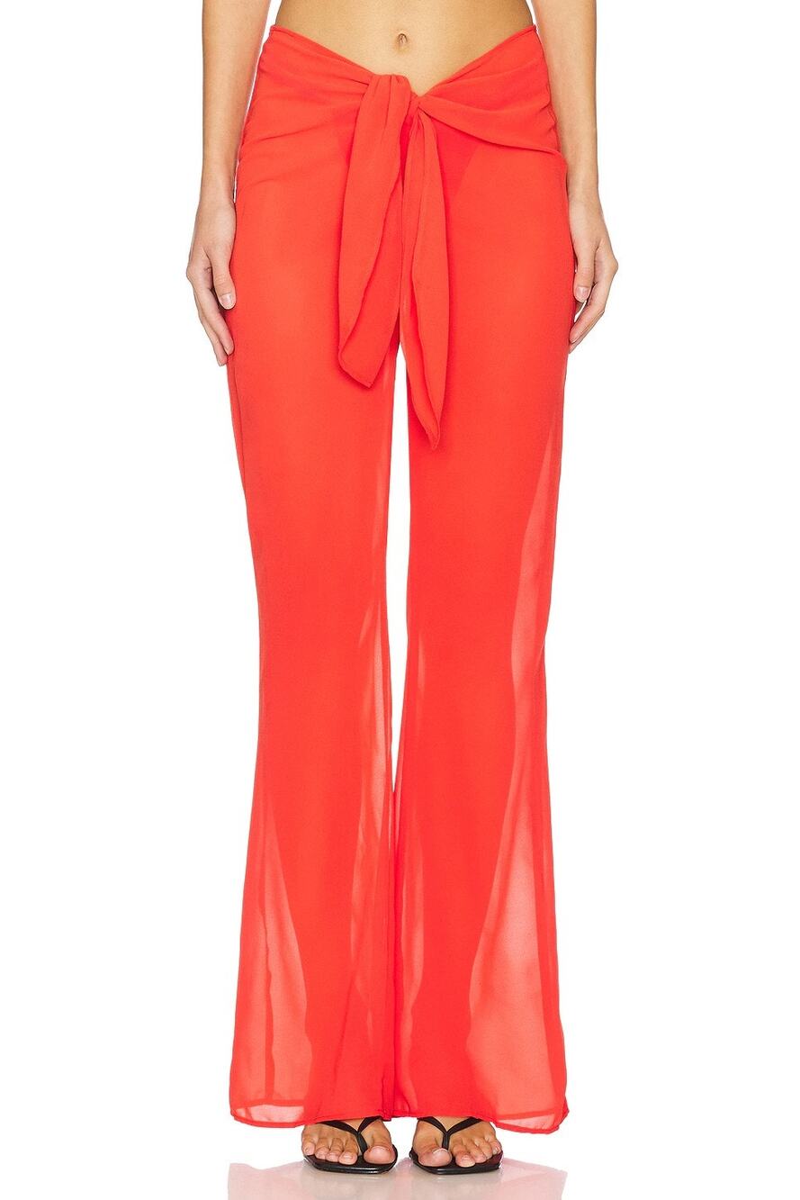 Bananhot Tommy Pants Sheer Chiffon Wide Leg Resortwear Summer Vacation Party S